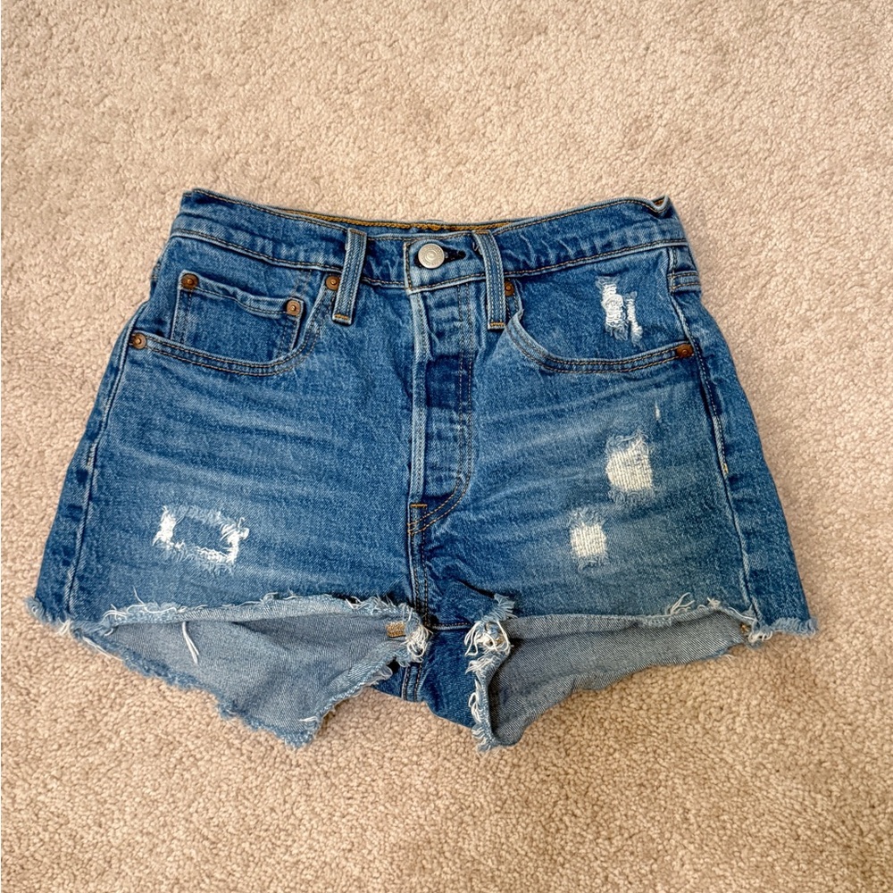 Levi’s Denim Distressed Women Shorts